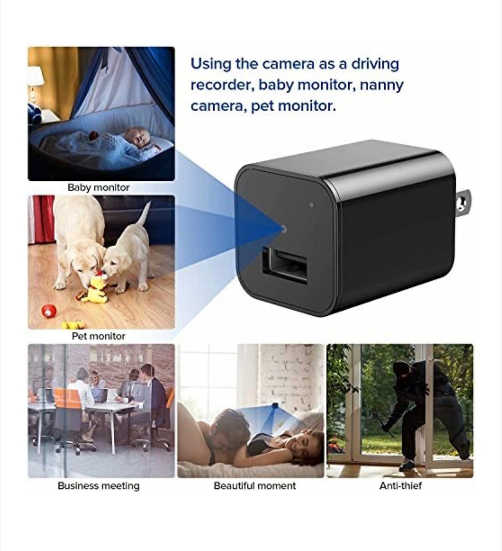 HD 1080P Hidden Camera USB Charger Home Security