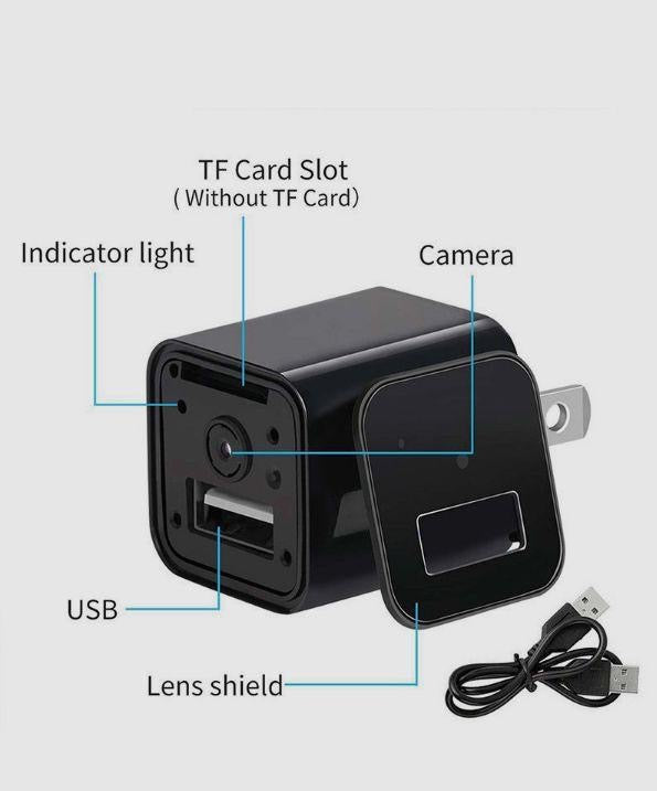 HD 1080P Hidden Camera USB Charger Home Security