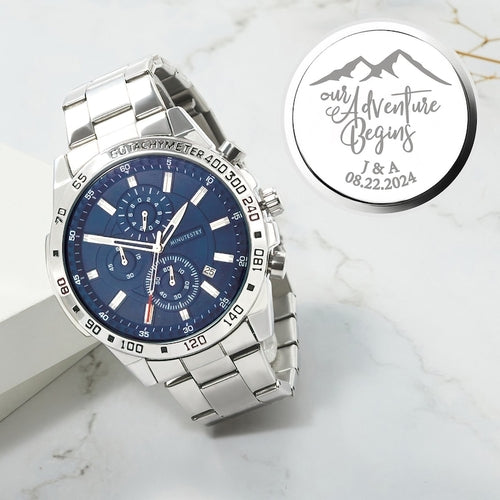 Personalized Mens Watch, Boyfriend Gift