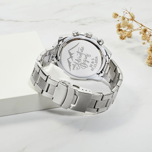 Personalized Mens Watch, Boyfriend Gift